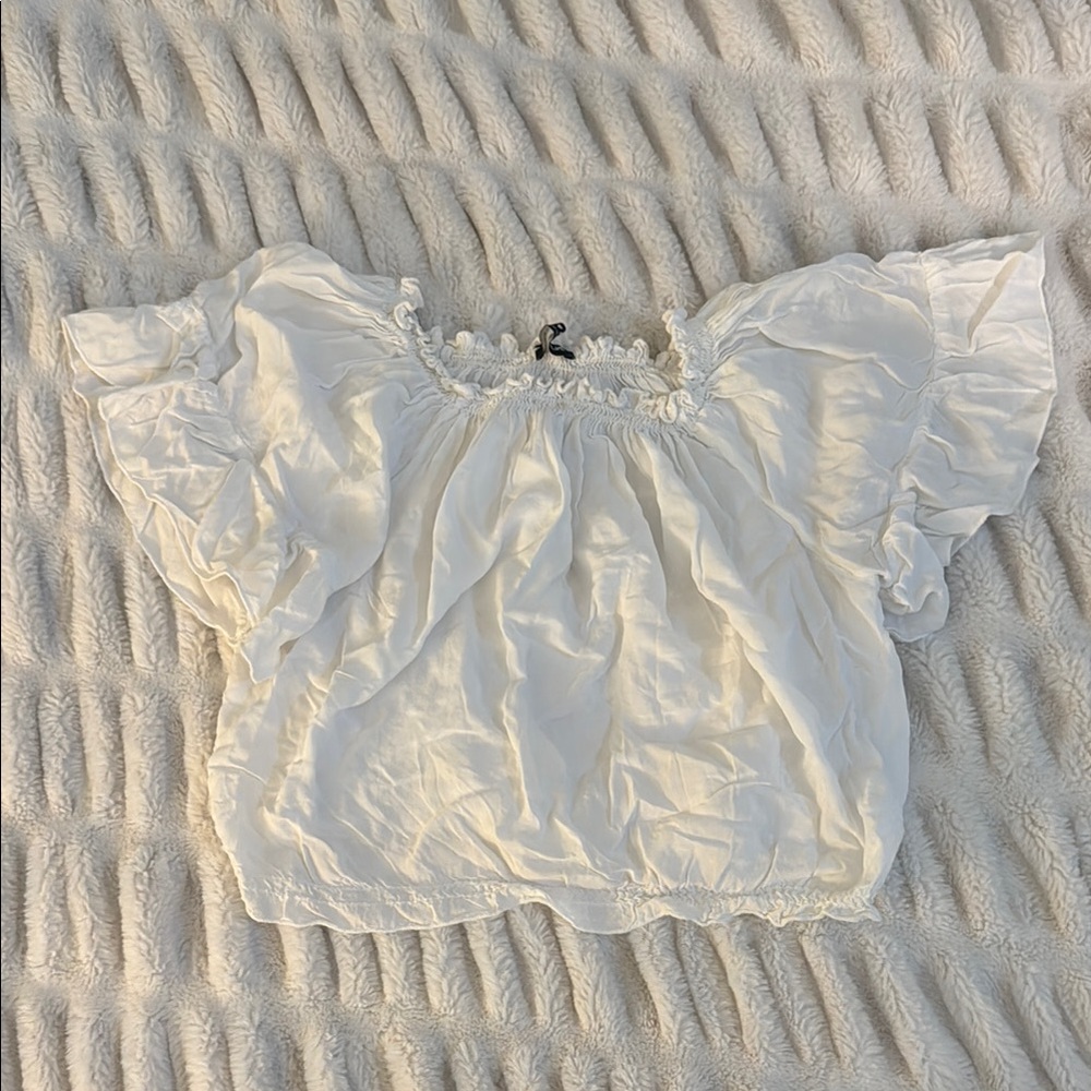Poofy Brandy Melville White Blouse
